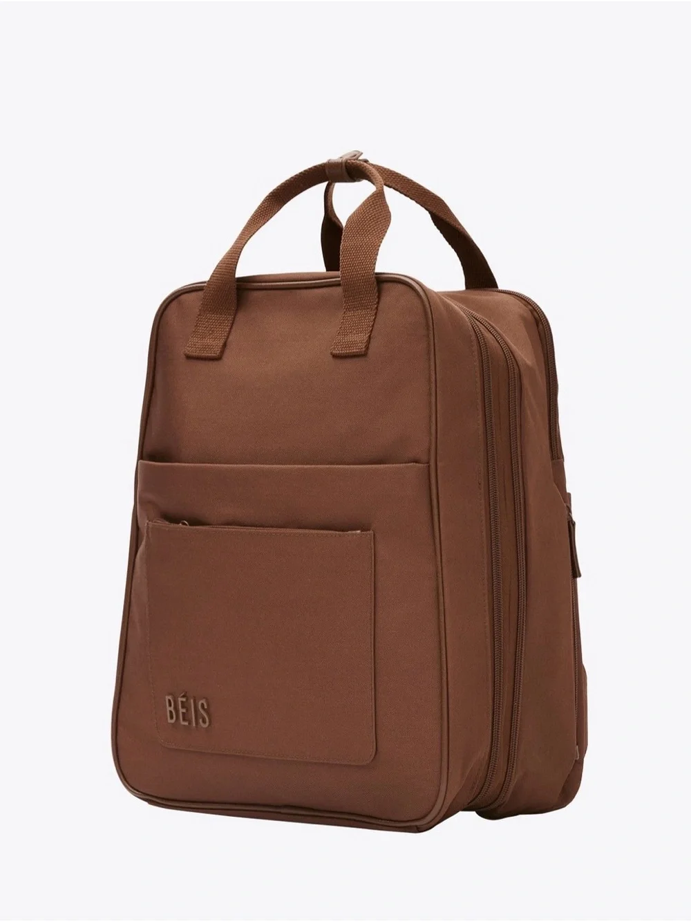 BEIS Brown Expandable Backpack